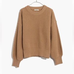Madewell Fairbanks Pullover Sweater in the Hthr Saddle color size XL brown